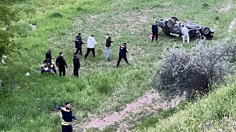 Adıyaman’da Tarlaya Uçan Otomobil Kazası