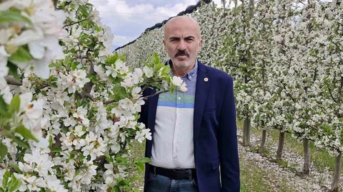Karaman'da Elma Ağaçları Çiçek Açtı