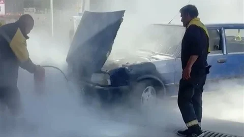 Tekirdağ'da Akaryakıt İstasyonunda Yangın