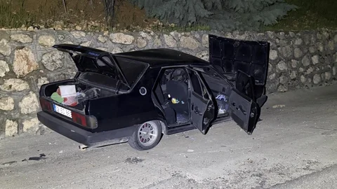 Alkollü Sürücü İstinat Duvarına Çarptı