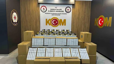 Samsun'da Kaçak Makaron Operasyonu