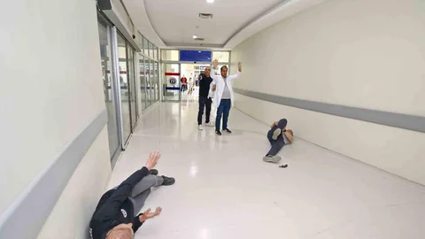 Gaziantep'te Pembe Kod Tatbikatı Gerçekleştirildi