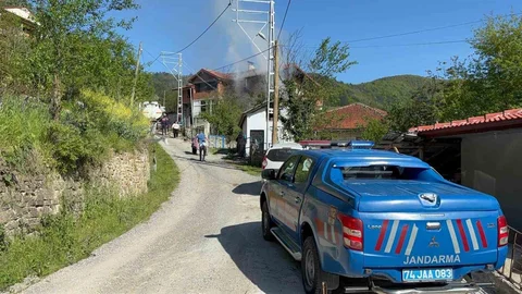 Yaşlı Adam ve Torunu Yangından Son Anda Kurtuldu