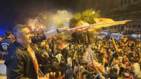 Zonguldak'ta Galatasaray Kutlaması