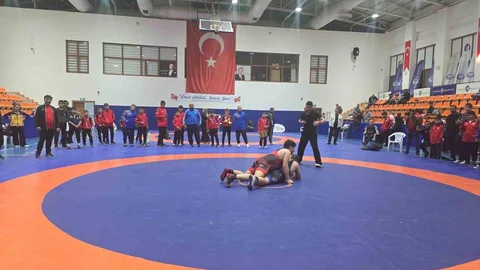 Çorum'da Güreş Turnuvası Düzenlendi