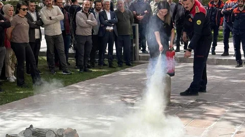 Bayburt Adliyesi'nde Yangın Eğitimi Verildi