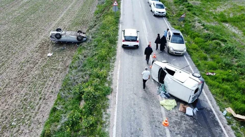 Çorum'da İki Ayrı Trafik Kazası