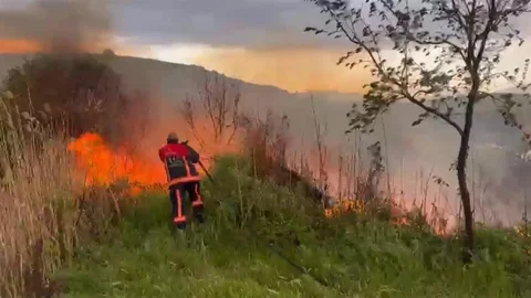 Elazığ'da Otluk Alanda Yangın Çıktı