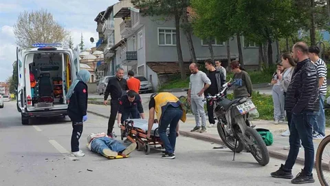Kütahya'da Motosiklet Kazası