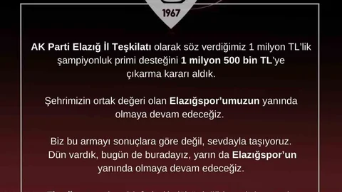 Elazığspor'a Destek Artıyor