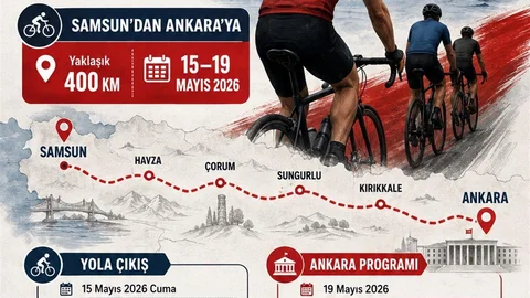 Samsun'dan Ankara'ya Bisiklet Eylemi
