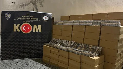 Niğde'de 50 Bin Paket Kaçak Sigara Ele Geçirildi