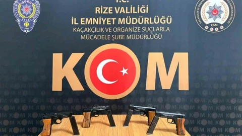 Rize'de Kaçak Silah Operasyonu