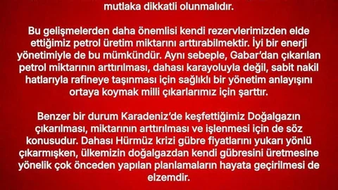 MHP’li Özdemir'den Petrol Açıklaması