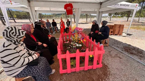 Kahramanmaraş'ta Almina'nın Mezarı Pembeye Boyandı