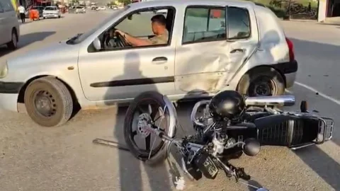 Gaziantep'te Motosiklet Kazası