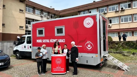 Sinop’ta Mobil Sosyal Hizmet Aracı Hizmette