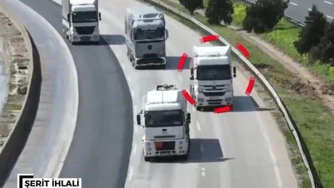 Gaziantep'te Dronlu Trafik Denetimi Yapıldı