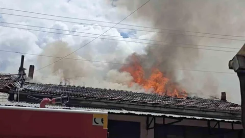 Kastamonu'da Mobilya Atölyesinde Yangın