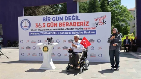 Şahinbey'de Engellilere Sandalye Desteği