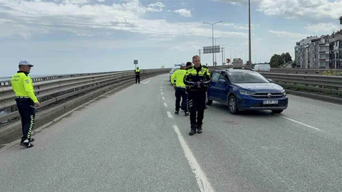 Samsun'da Viyadükte Kaza