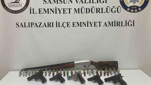 Samsun'da Ruhsatsız Silah Ele Geçirildi