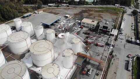 Mersin'de Yağ Fabrikasında Yangın Çıktı