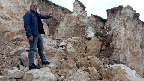 Tokat'ta Heyelan Endişe Yarattı