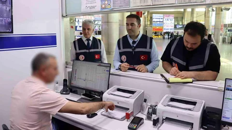 Kayseri'de Otobüs Terminalinde Fiyat Denetimi