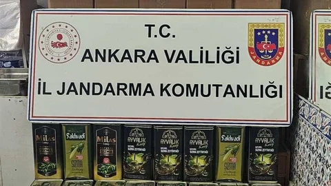 Ankara'da Ele Geçirilen Kaçak Zeytinyağı Miktarı Açıklandı
