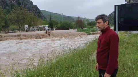 Zile’de Belpınar Barajı Taştı