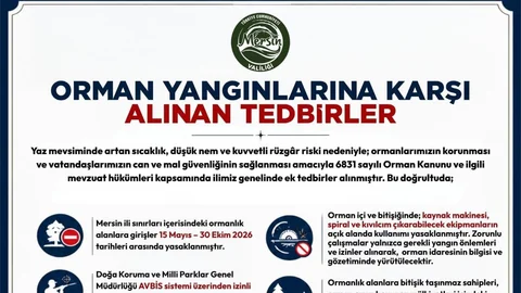 Mersin’de Ormanlara Girişler Yasaklandı
