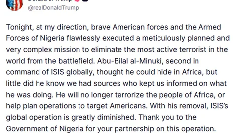 Trump: "DEAŞ'ın İkinci Komutanı Öldürüldü"
