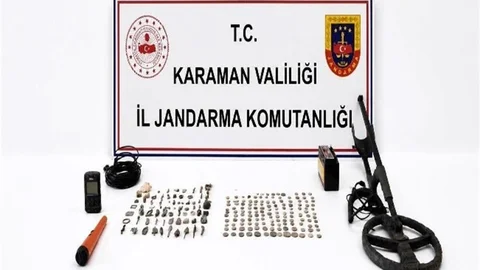 Karaman'da Tarihi Eserler Ele Geçirildi