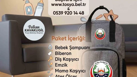 Tosya'da Yeni Doğan Destek Paketi Dağıtımı