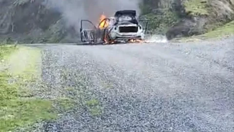 Giresun'da Otomobil Yangını Meydana Geldi