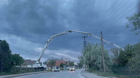 Eskişehir'de Beton Dökme İşlemi