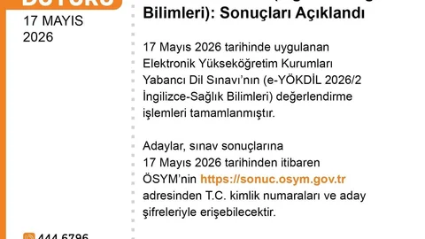 e-YÖKDİL Sonuçları Açıklandı
