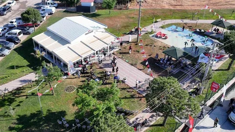 Yurt Kafe ve Işıklı Parkı Açıldı