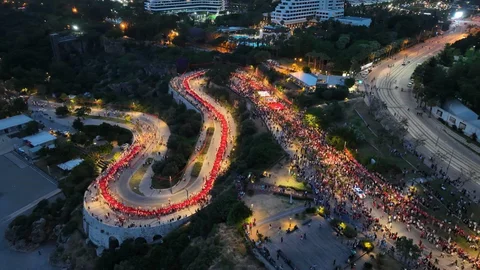 Antalya'da Coşkulu Fener Alayı Kutlaması