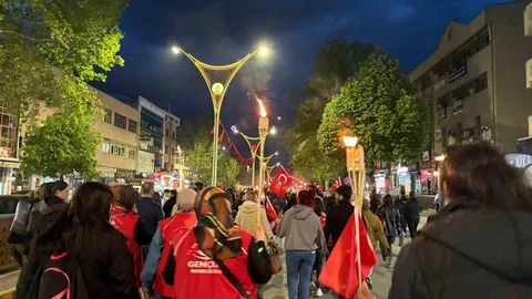 Erzincan'da 19 Mayıs Yürüyüşü Yapıldı