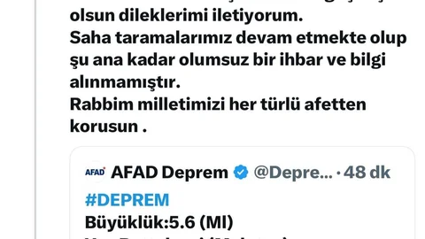 Malatya'da Deprem Açıklaması