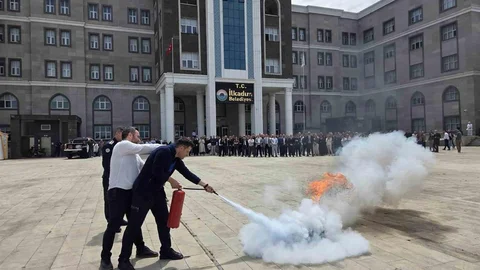 Samsun'da Yangın Tatbikatı Yapıldı