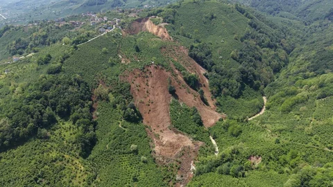 Ordu'da Dev Heyelan Görüntülendi