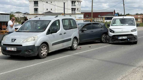 Tekirdağ'da Zincirleme Kaza Görüntülendi