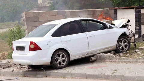 Kırıkkale'de Otomobil Yangını Meydana Geldi