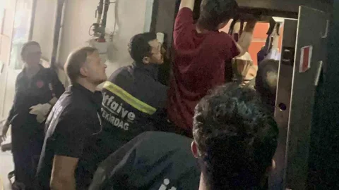 Tekirdağ'da Sıkışan Kolun Kurtarılması