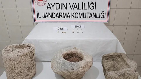 Bozdoğan'da Tarihi Eserler Ele Geçirildi