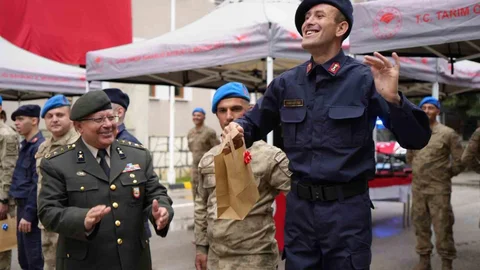 Bayburt'ta Engelli Vatandaşlar Asker Oldu