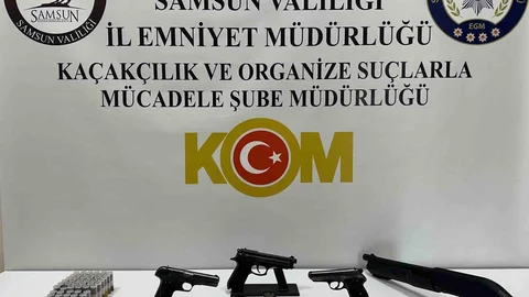 Samsun'da Ruhsatsız Silah Operasyonu Yapıldı